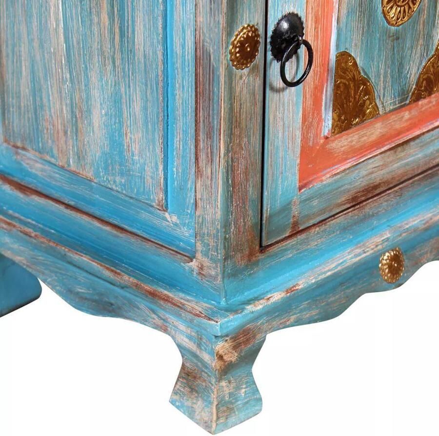 VidaXL Mangohout Nachtkastje 40 x 30 x 50 cm Indiase Stijl Vintage Charme Kast