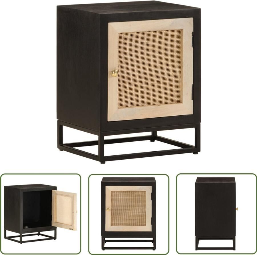 The Living Store Het in deze tekst lijkt te gaan over een nachtkastje Een gepaste geoptimaliseerde titel zou kunnen zijn- Nachtkastje Massief Mangohout 40 x 30 x 50 cm Opbergruimte - Foto 2