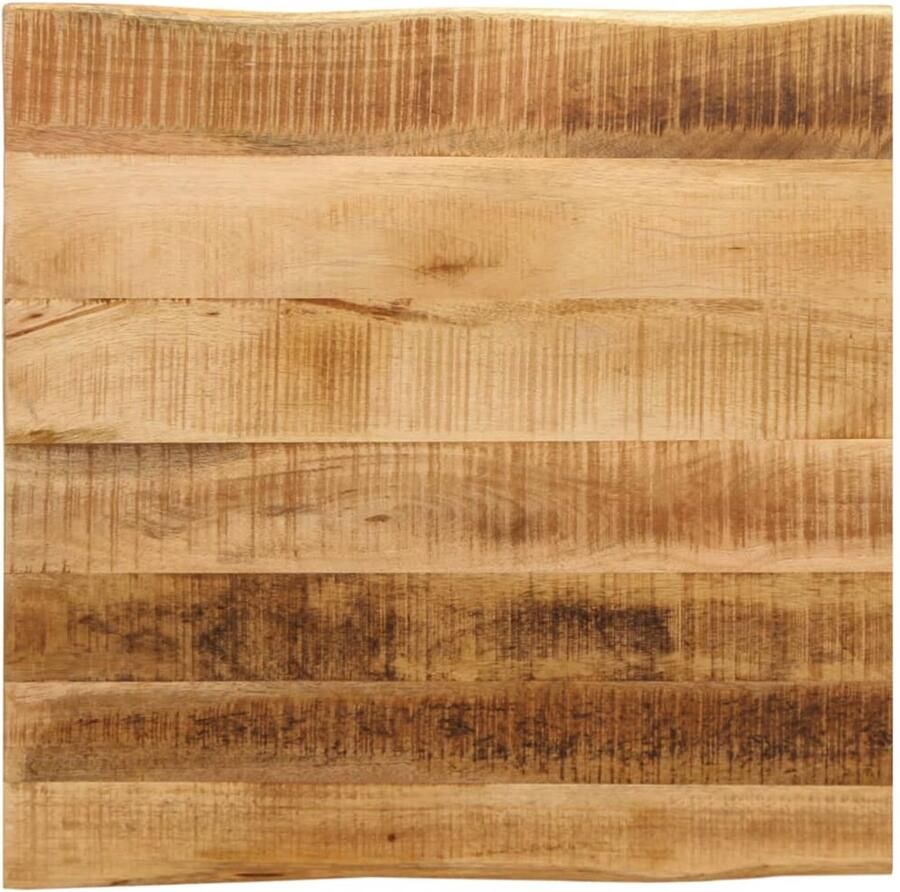 The Living Store Tafelblad met natuurlijke rand 40x40x2 5 cm massief mangohout Houten Tafelblad Mangohout Tafelblad Vintage Tafelblad Industriele Tafelblad Naturel Tafelblad