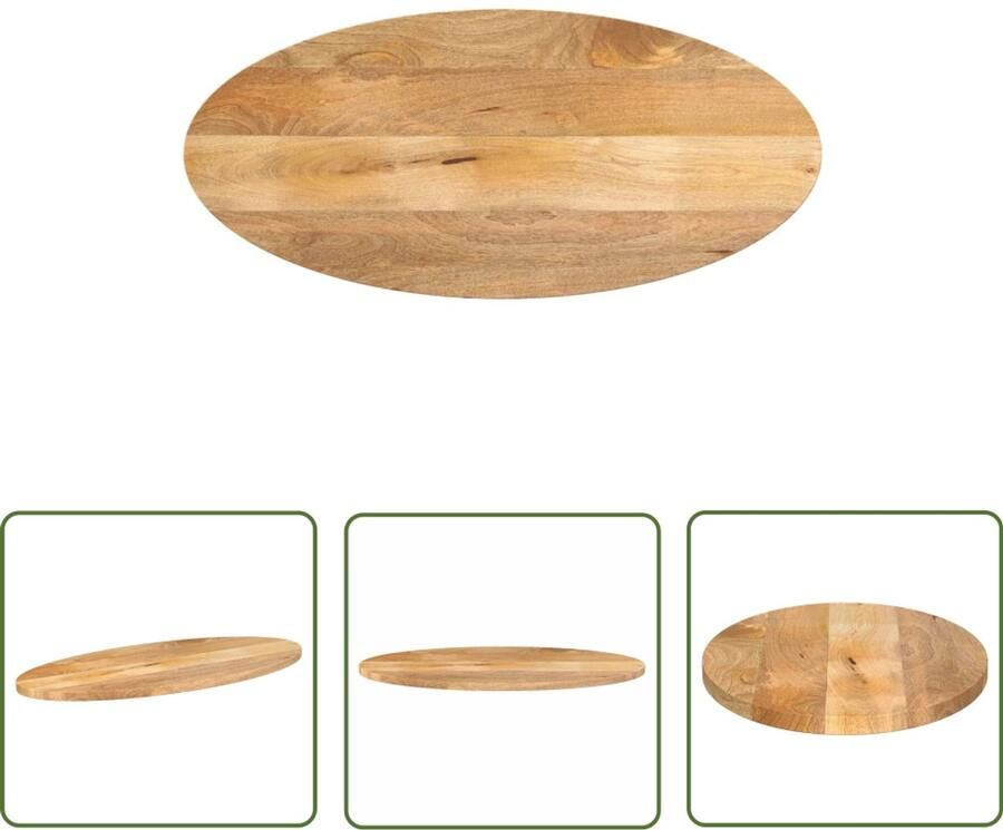 The Living Store Houten Tafelblad 140 x 50 x 3.8 cm Massief mangohout Houten Tafelblad Mangohout Tafelblad Oval Tafelblad Vintage Tafelblad Landelijke Tafelblad