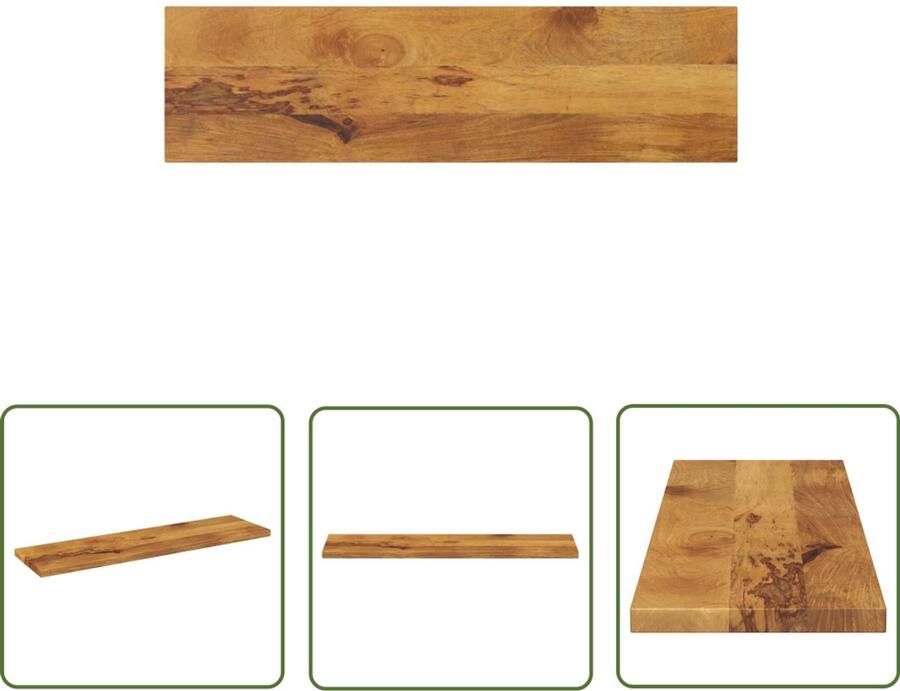 VidaXL Mangohout Tafelblad Houten Tafelblad rechthoekig 110x30x2 5 cm massief mangohout Tafelblad Vervangen Landelijke Stijl Tafelblad Eetkamertafel Blad