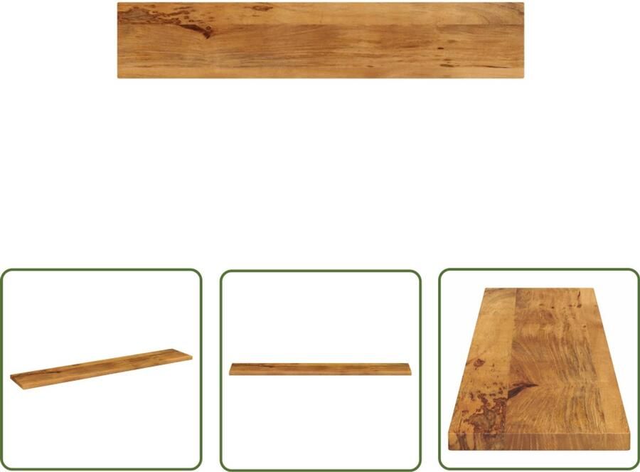 VidaXL Mangohout Tafelblad Houten Tafelblad rechthoekig 140x20x2 5 cm massief mangohout Vintage Tafelblad Landelijke Tafelblad Eiken Kleur