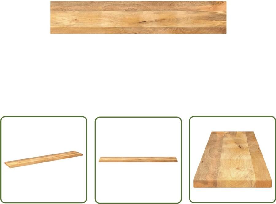 The Living Store Tafelblad rechthoekig 160x30x2 5 cm massief mangohout Houten Tafelblad Mangohout Tafelblad Eettafel Blad Salontafel Blad Vintage Tafelblad
