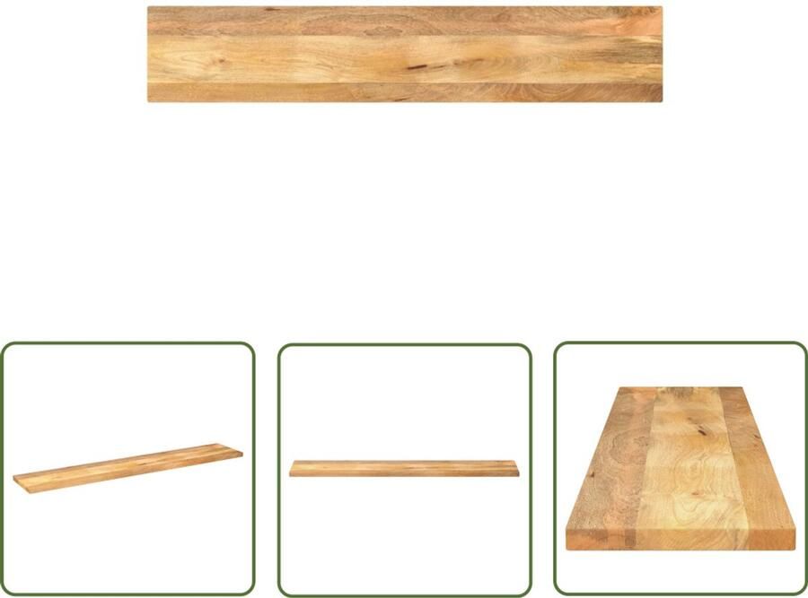 The Living Store Tafelblad rechthoekig 180x20x3 8 cm massief mangohout Houten Tafelblad Mangohout Tafelblad Vervangen Landelijke Tafel Vintage Tafel