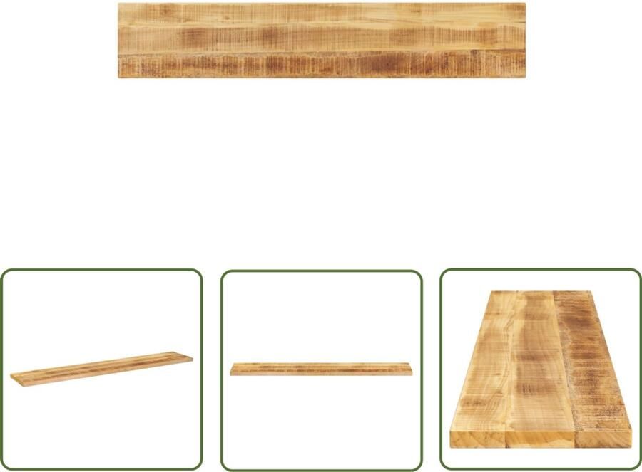 The Living Store Tafelblad rechthoekig 180x20x3 8 cm massief ruw mangohout Houten Tafelblad Mangohout Tafelblad Vervangen Landelijke Tafel Vintage Tafel