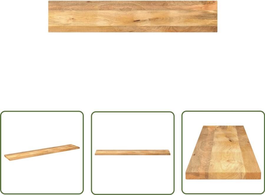 The Living Store Tafelblad rechthoekig 180x30x2 5 cm massief mangohout Houten Tafelblad Mangohout Tafelblad Vervangen Eettafel Blad Salontafel Blad