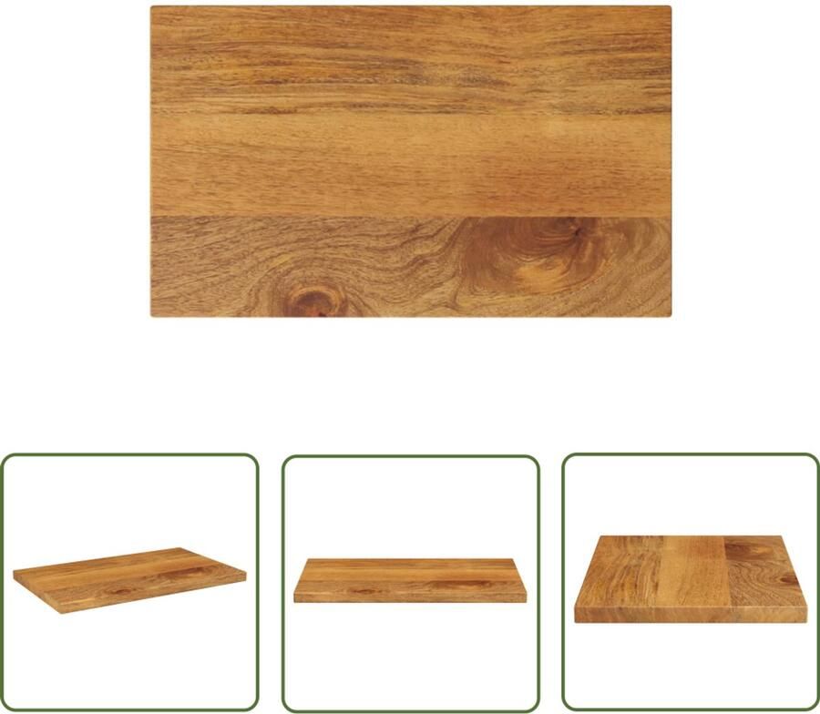 The Living Store Tafelblad rechthoekig 40x20x3 8 cm massief mangohout Houten Tafelblad Mangohout Tafelblad Vervangen Rustic Tafelblad Vintage Tafelblad