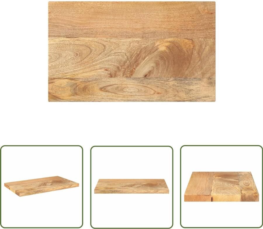 VidaXL Tafelblad rechthoekig 40x20x3 8 cm massief mangohout Houten Tafelblad Mangohout Tafelblad Vintage Tafelblad Landelijke Tafelblad Decoratie