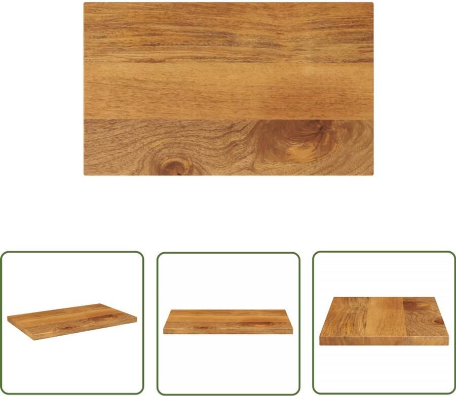 The Living Store Tafelblad rechthoekig 50x20x2 5 cm massief mangohout Houten Tafelblad Mangohout Tafelblad Vintage Tafelblad Landelijke Tafelblad Eiken Kleur Tafelblad