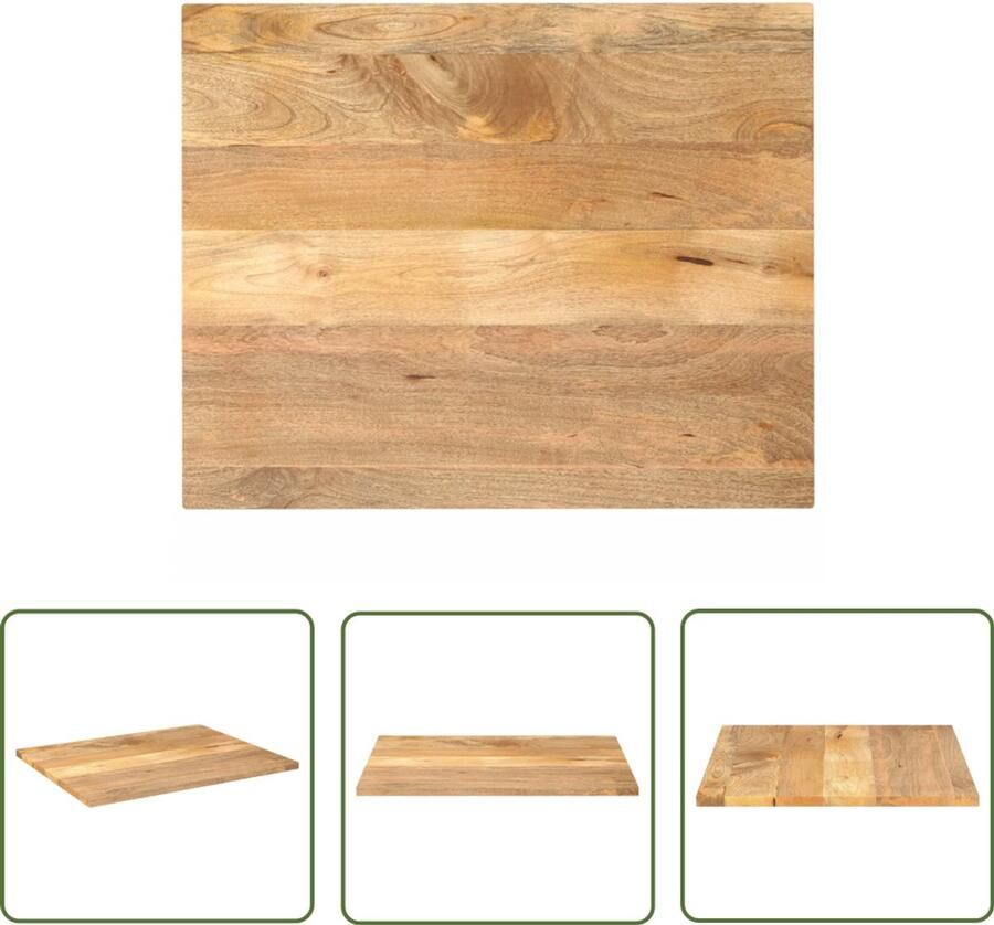VidaXL Tafelblad rechthoekig 90x80x3 8 cm massief mangohout Houten Tafelblad Mangohout Tafelblad Vintage Tafelblad Landelijke Tafel Salontafel Blad