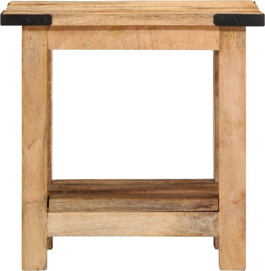 VidaXL Bijzettafel 40x30x40 cm massief ruw mangohout Bijzettafel Mangohouten Bijzettafel Bruine Bijzettafel Kleine Bijzettafel Industrieel Bijzettafel