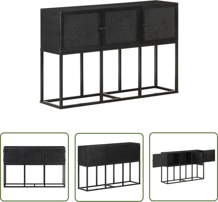 VidaXL Dressoir 115x30x76 cm massief mangohout Dressoir Mangohouten Dressoir Vintage Dressoir Industrieel Dressoir Opbergmeubel