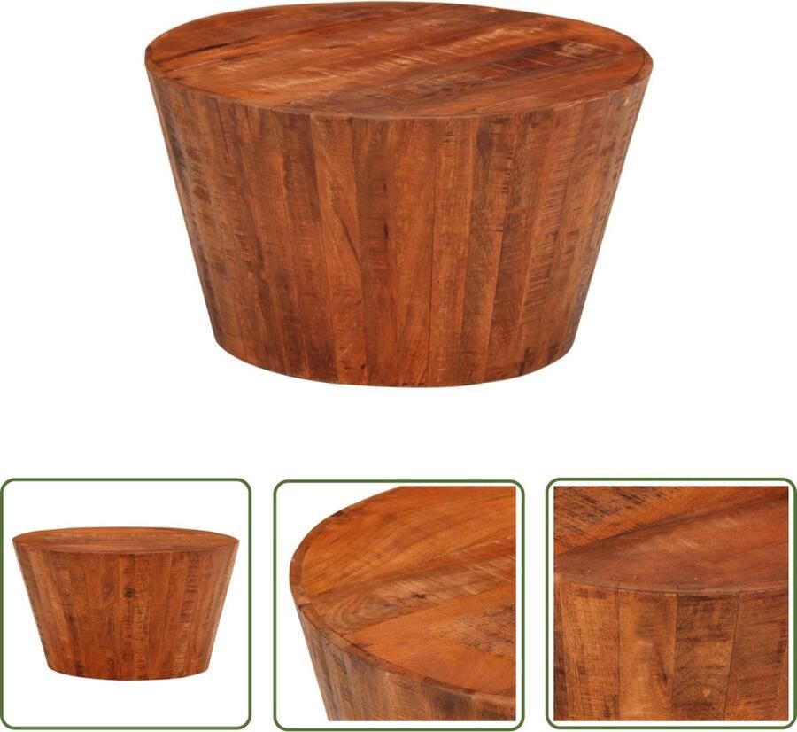 The Living Store Salontafel Mangohout 52 x 30 cm Multifunctioneel Salontafel Mangohouten Tafel Koffietafel Multifunctionele Tafel Bruine Salontafel