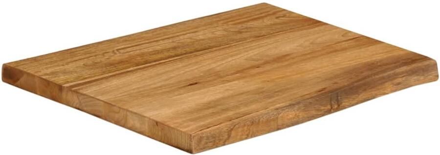 The Living Store Tafelblad met natuurlijke rand 60x60x2 5 cm massief mangohout Tafelblad Mangohouten Tafelblad Houten Tafelblad Vintage Tafelblad Landelijk Tafelblad