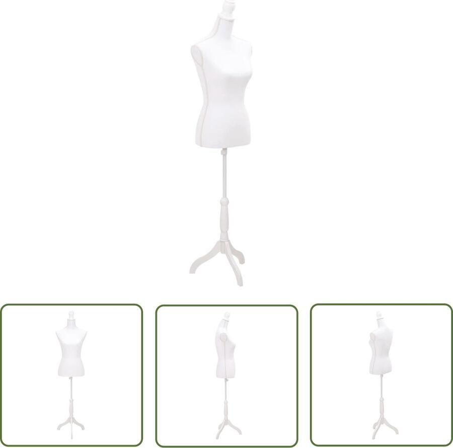The Living Store Etalagepop torso vrouw wit Damespaspop Mannekijn Modepresentatie Stoffenmannequin Dressform