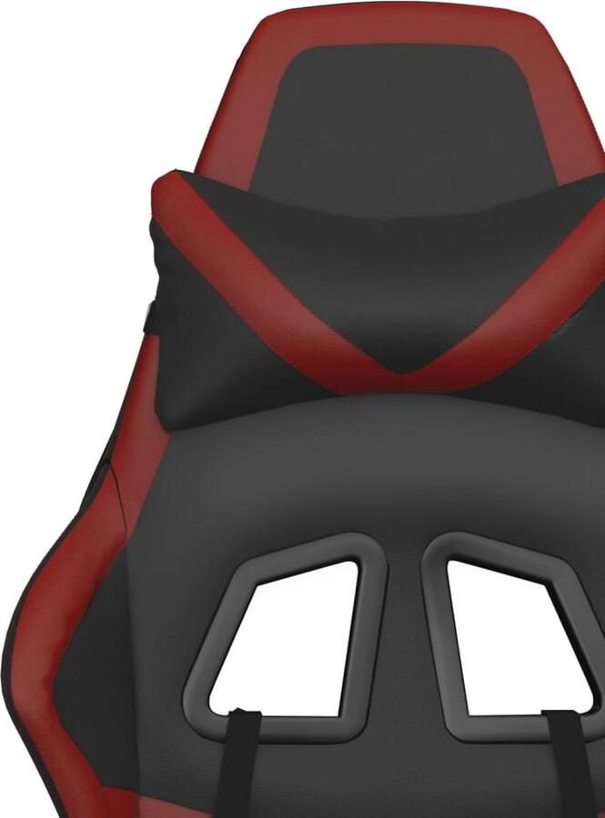 VidaXL -Massage-gamestoel-kunstleer-zwart-en-wijnrood