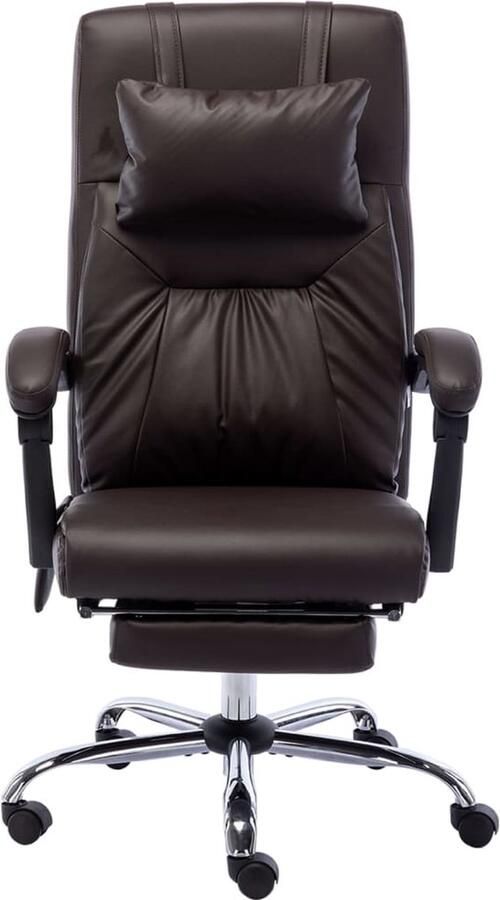 VidaXL Massage Kantoorstoel Kunstleer Bruin Kantoorstoel Ergonomische Stoel Massage Stoel Lig Functie Bruine Stoel Computerstoel