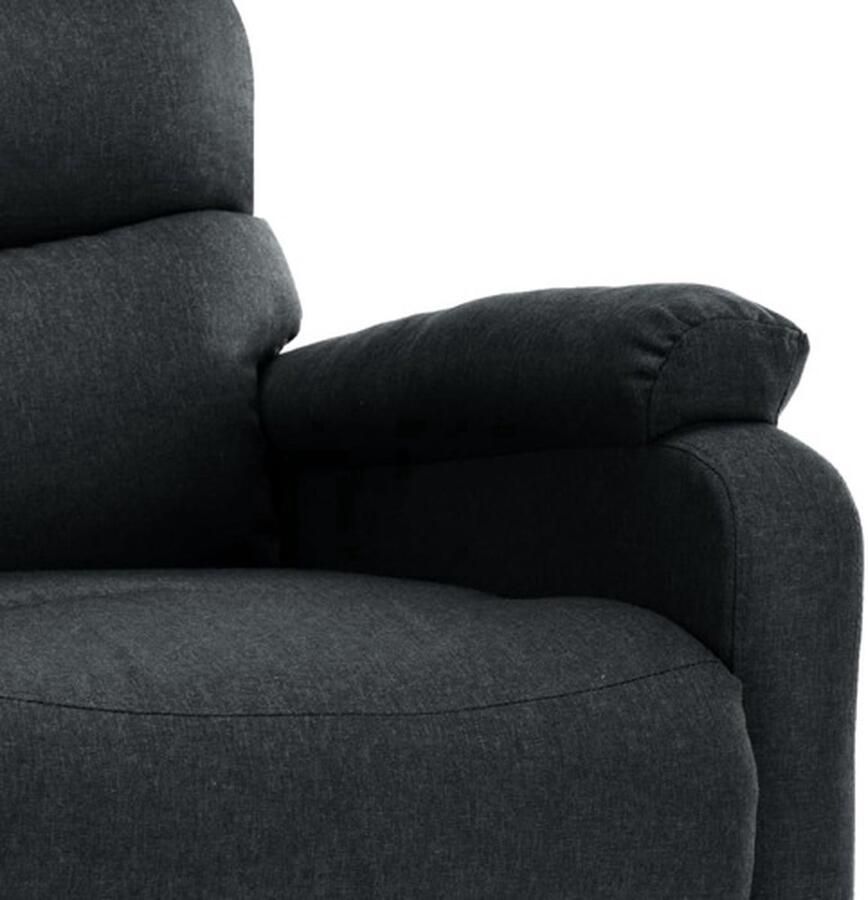 VidaXL Massagefauteuil Elektrisch Donkergrijs 75x91x101cm 6-punts trillingsmassage Fauteuil