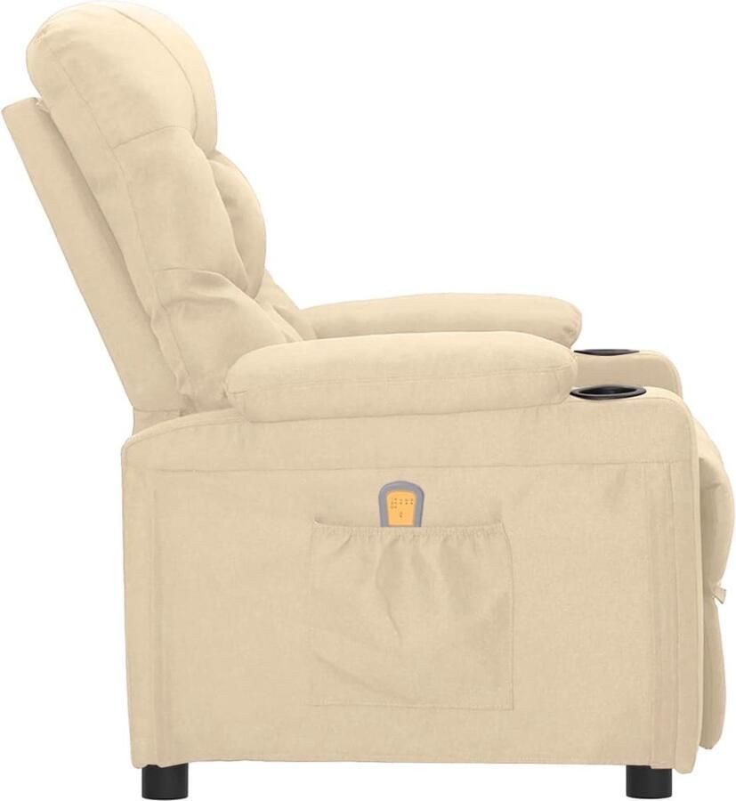 VidaXL Massagestoel Crème Comfort & Luxe Massagestoel Relaxstoel Lounge Stoel Ergonomische Stoel Comfortabele Stoel