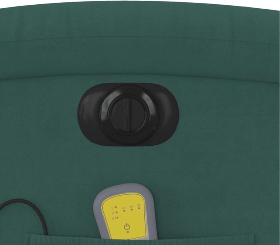 Vida XL vidaXL Massagestoel elektrisch verstelbaar fluweel donkergroen-VXL-3204291 - Foto 3