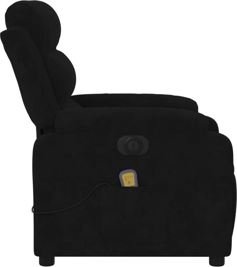 Vida XL vidaXL Massagestoel elektrisch verstelbaar fluweel zwart-VXL-3205087 - Foto 5