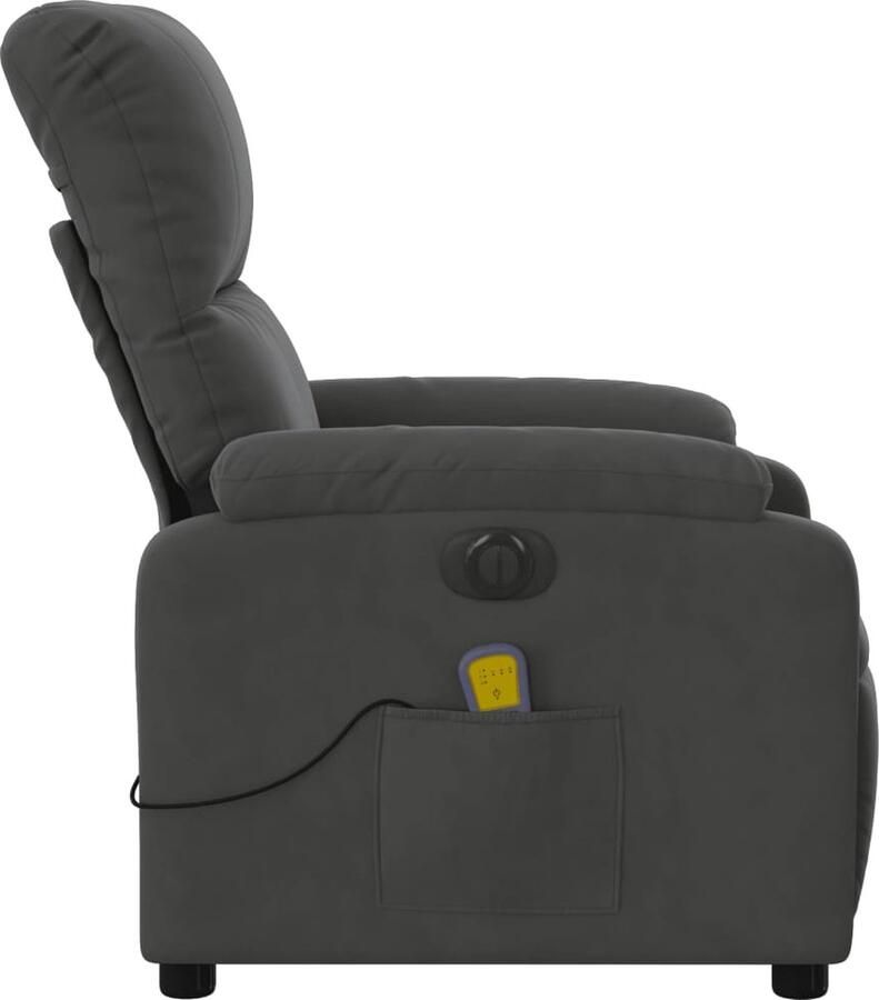 Vida XL vidaXL Massagestoel elektrisch verstelbaar microvezelstof donkergrijs-VXL-3204924 - Foto 3