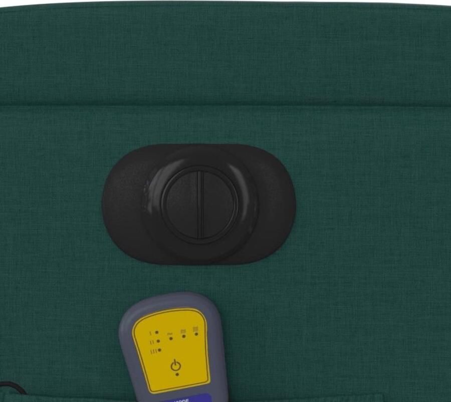 Vida XL vidaXL Massagestoel elektrisch verstelbaar stof donkergroen-VXL-3204362 - Foto 4
