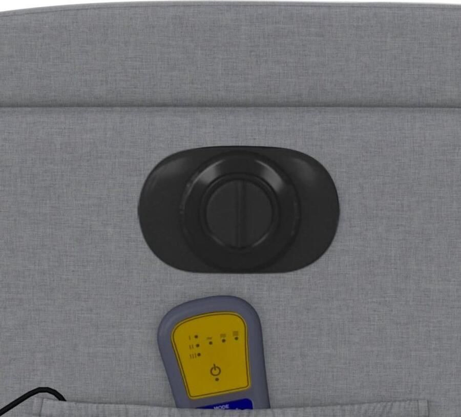 Vida XL vidaXL Massagestoel elektrisch verstelbaar stof lichtgrijs-VXL-3204470 - Foto 5