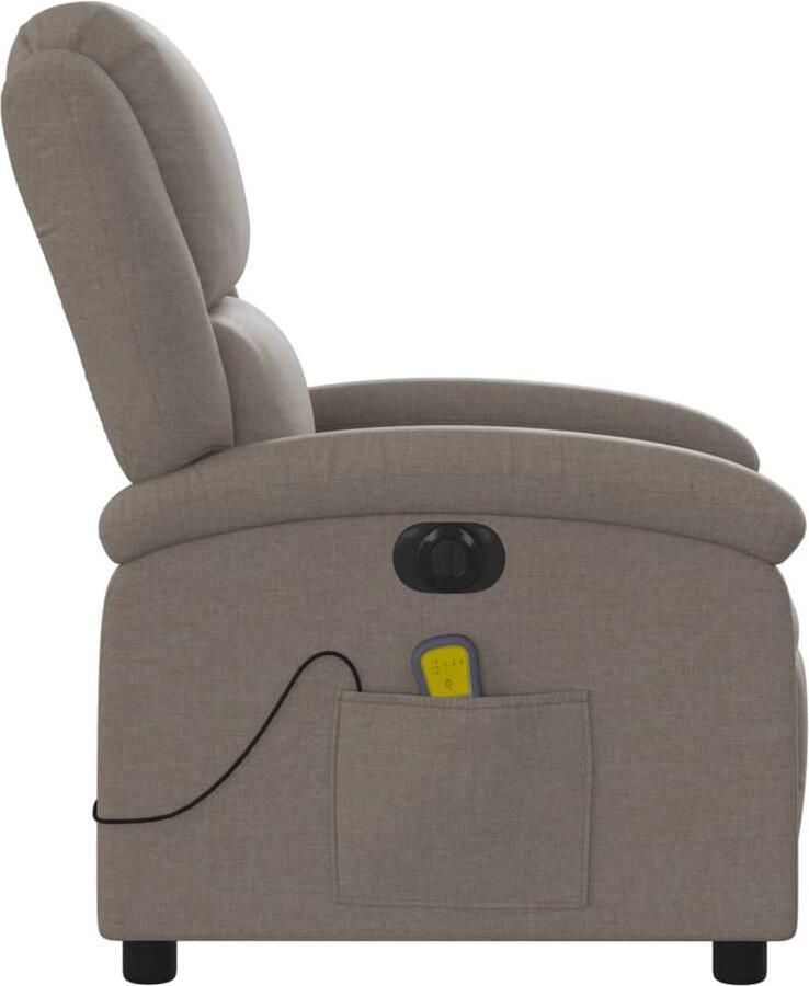 Vida XL vidaXL Massagestoel elektrisch verstelbaar stof taupe-VXL-3204160 - Foto 5