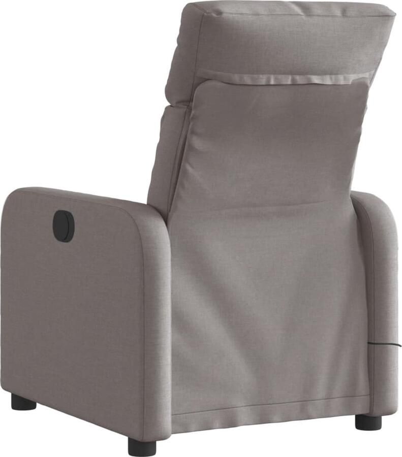 VidaXL Massagestoel elektrisch verstelbaar stof taupe - Foto 3