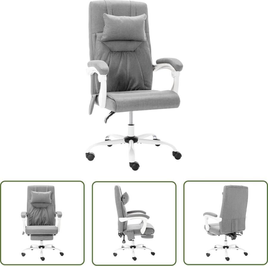 The Living Store Kantoormassagestoel 60 x 64 cm Ergonomisch en verstelbaar Kantoorsstoel Massagestoel Ergonomische Stoel Bureaustool Kantoorcomfort - Foto 2