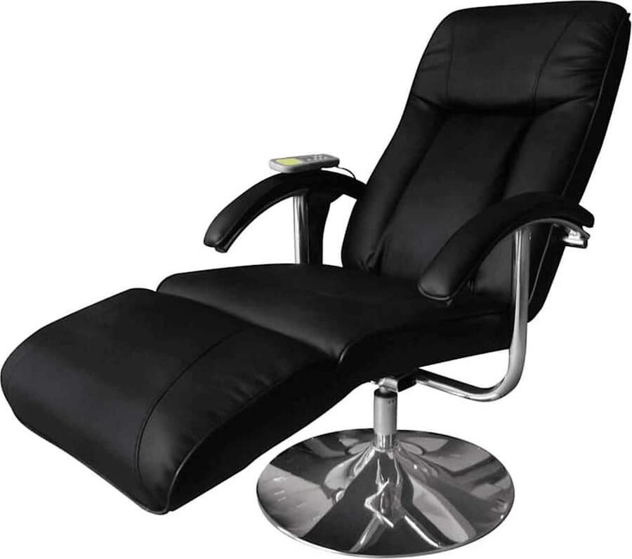 VidaXL Massagestoel Kunstleer Zwart Comfort & Luxe Massagestoel Relaxstoel Wellnessstoelen Elektrische Massagestoel Zithoek Kantoorstoel Ergonomic - Foto 2