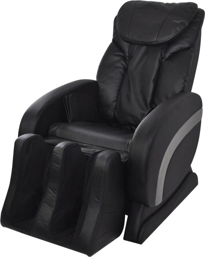 VidaXL Massagestoel Kunstleer Zwart Luxe Comfort Luxe Massagestoel Ergonomische Stoel Kunstlederen Stoel Elektrische Massagestoel Shiatsu Massage Footrest Relaxstoel Wellnessstoelen - Foto 2