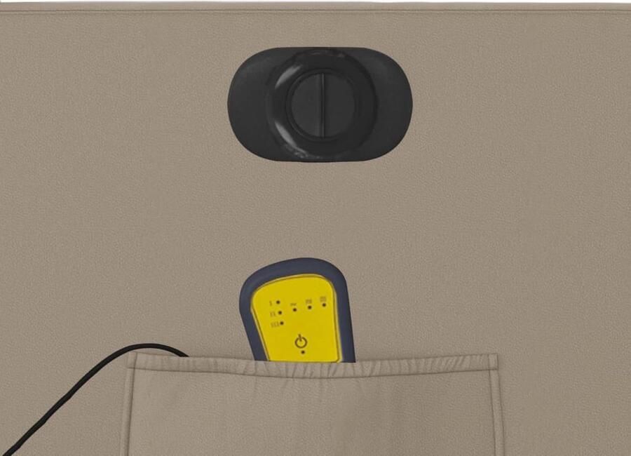 VidaXL Massagestoel verstelbaar elektrisch kunstleer cappuccinokleurig - Foto 5