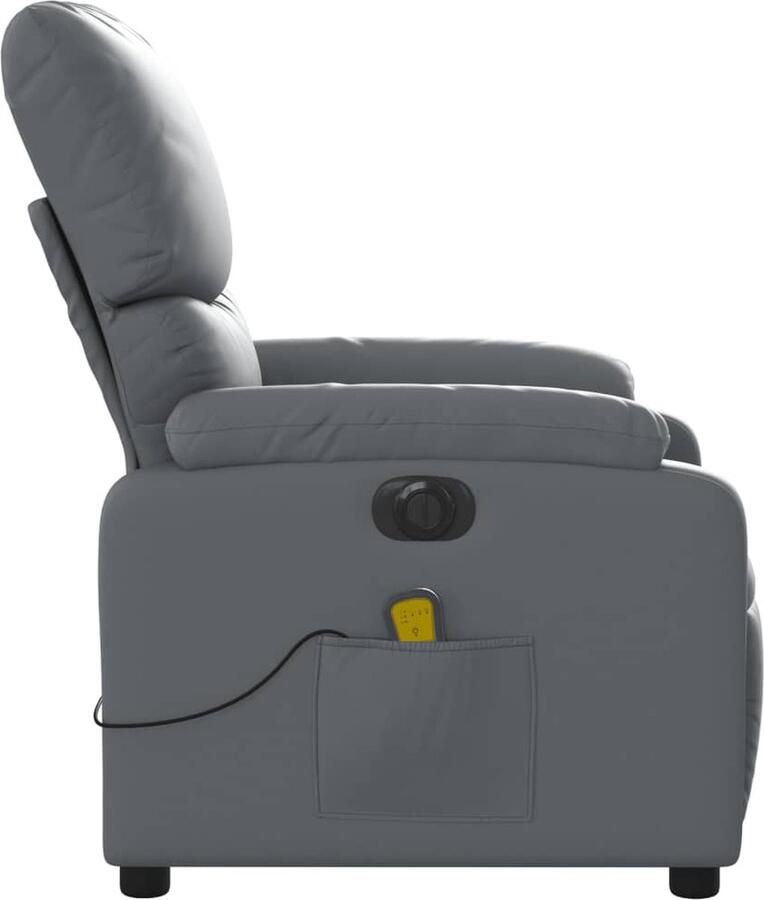 Vida XL vidaXL Massagestoel verstelbaar elektrisch kunstleer grijs-VXL-3204882 - Foto 4