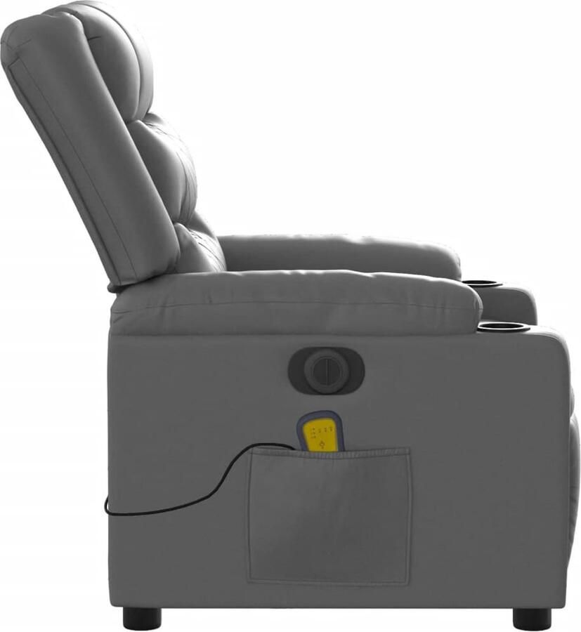Vida XL vidaXL Massagestoel verstelbaar elektrisch kunstleer grijs-VXL-3206550 - Foto 5