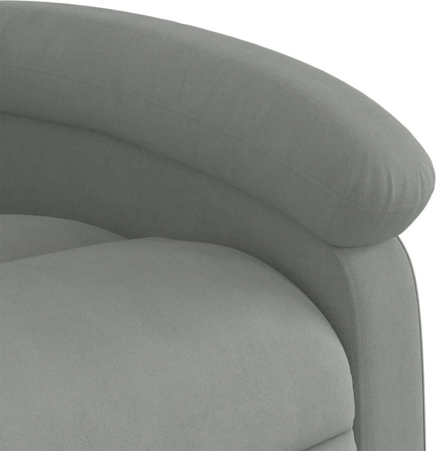 VidaXL Massagestoel verstelbaar fluweel lichtgrijs - Foto 3