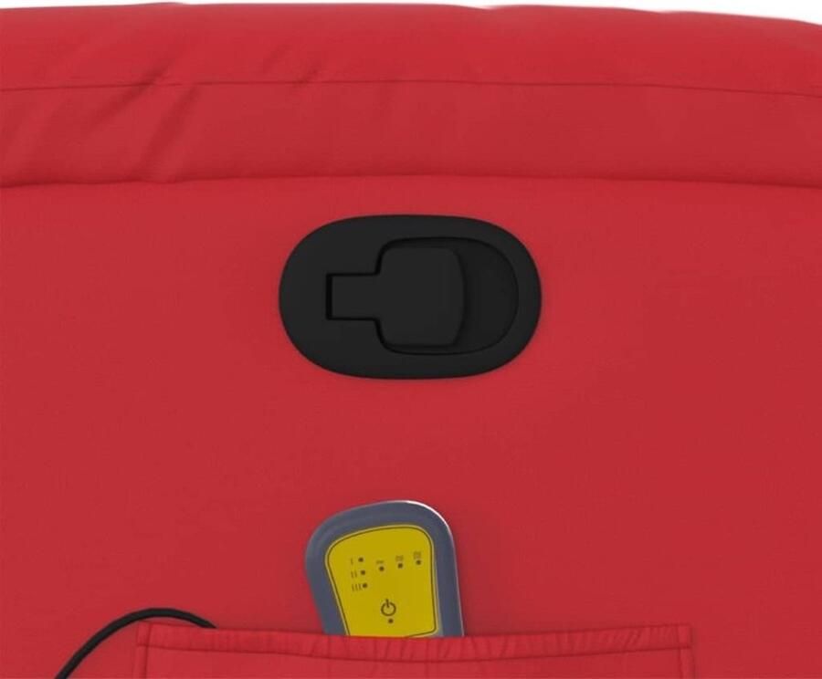 VidaXL Massagestoel verstelbaar kunstleer rood - Foto 2