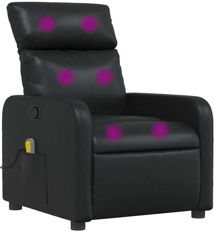 VidaXL Massagestoel verstelbaar kunstleer zwart - Foto 2
