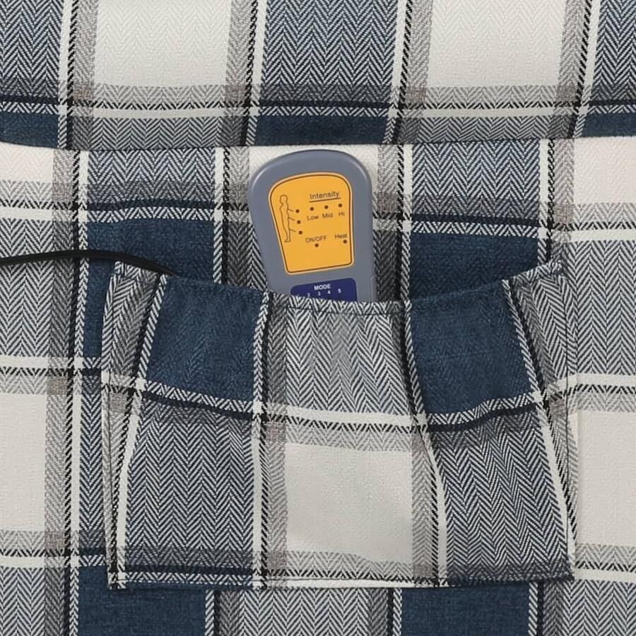 VidaXL -Massagestoel-verstelbaar-stof-blauw