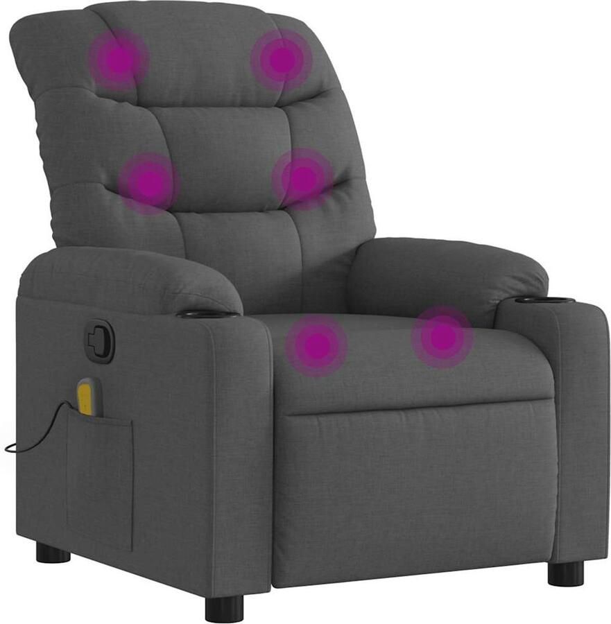 Vida XL vidaXL Massagestoel verstelbaar stof donkergrijs-VXL-374157 - Foto 2