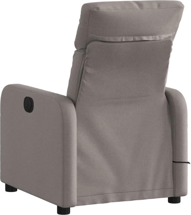 VidaXL Massagestoel verstelbaar stof taupe - Foto 3