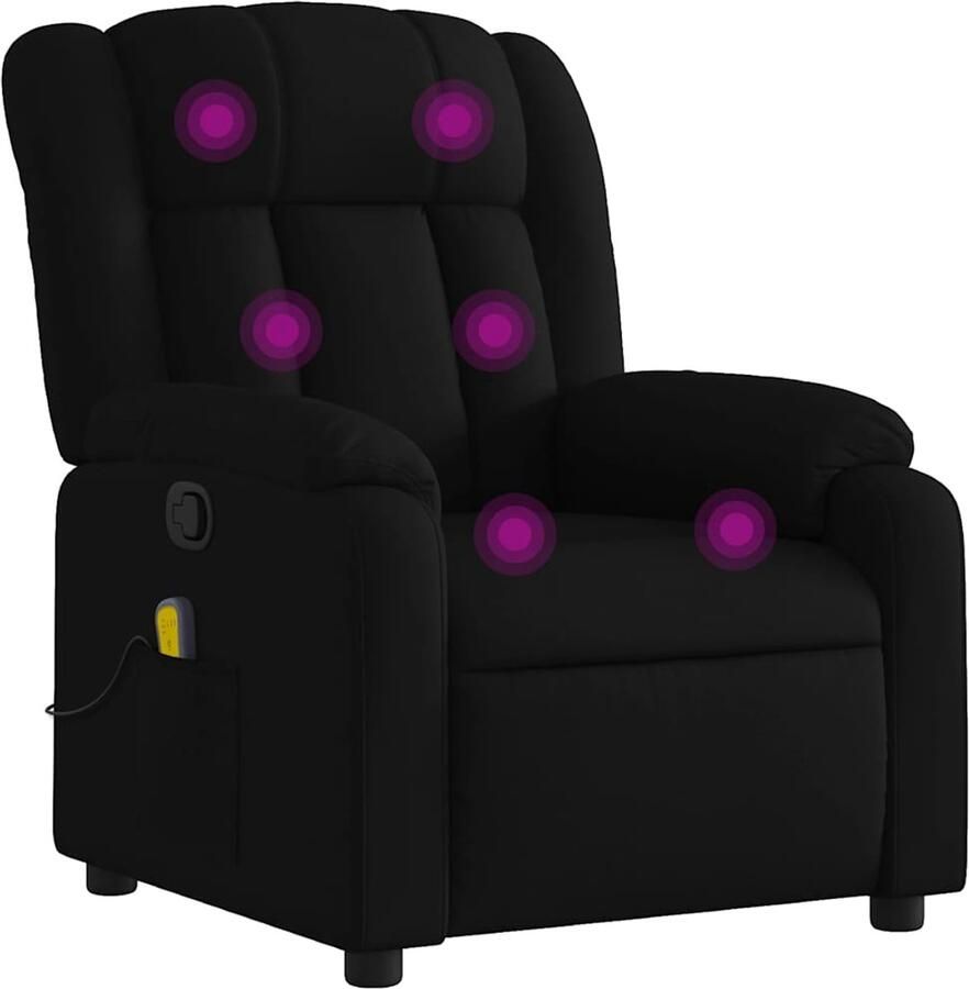 Vida XL vidaXL Massagestoel verstelbaar stof zwart-VXL-373588 - Foto 2