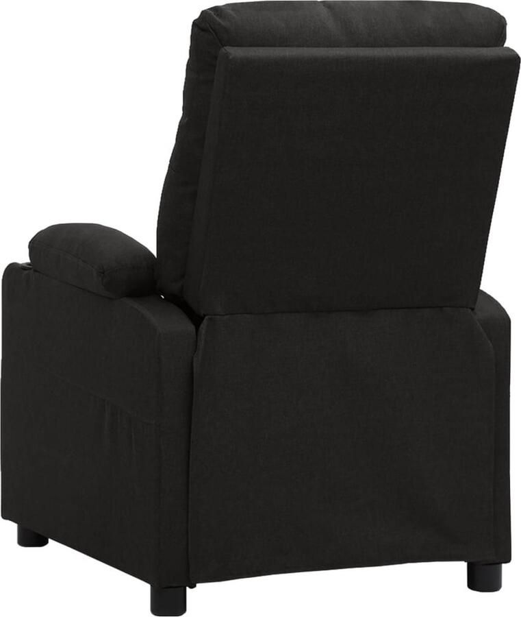 VidaXL Massagestoel Verstelbaar Zwart Stof Massagestoel Relaxfauteuil Ergonomische Stoel Lounge Stoel Zitzak