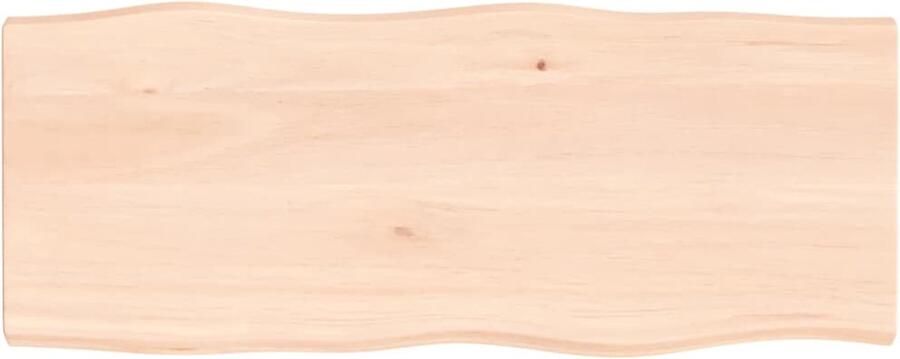 VidaXL Tafelblad Massief Eikenhout 100x40 cm Eikenhouten Tafelblad Massief Eikenhout Tafelblad Vervangen DIY Tafelblad Landelijk Tafelblad Vintage Tafelblad Natuurlijkt Tafelblad Ongepolijst Eikenhout - Foto 2