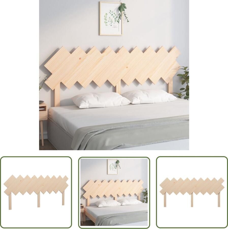 The Living Store Houten Hoofdeinde Massief Grenenhout 178 x 3 x 80.5 cm Rustieke Charme Houten Hoofdbord Massief Grenenhout Rustieke Charme Hoofdbord Bedroom Decor Vintage Hoofdbord