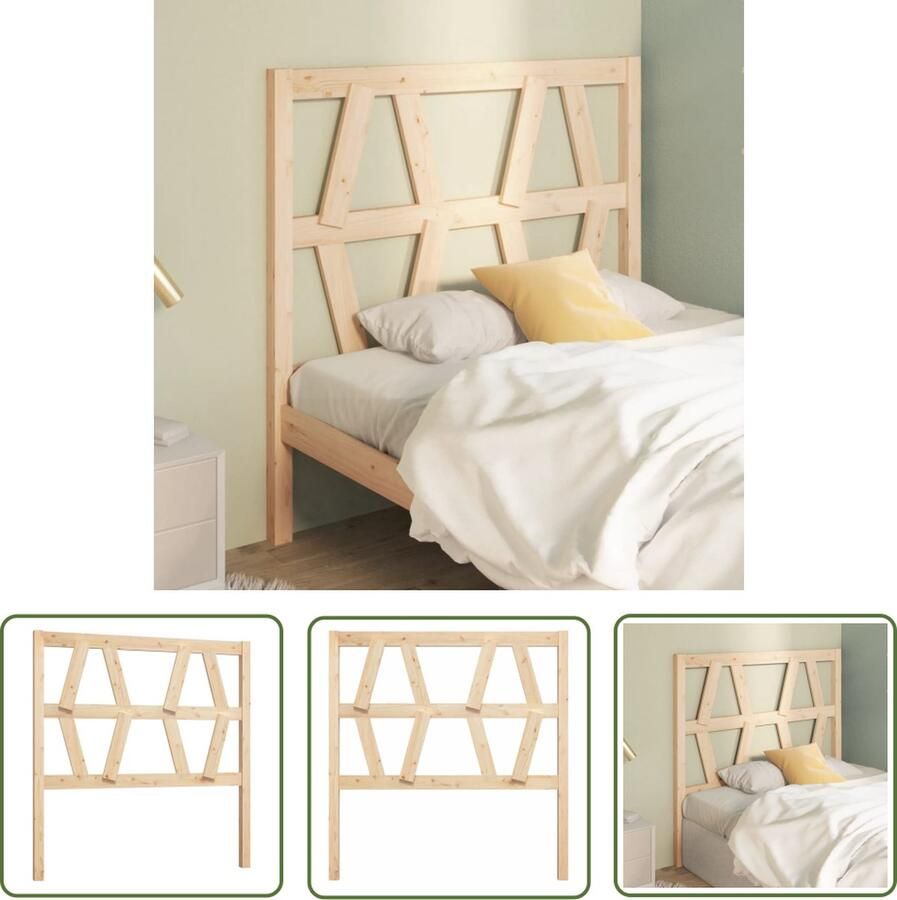 The Living Store Houten Hoofdeinde Massief Grenenhout 96x4x100 cm Trendy Design Houten Hoofdbord Massief Grenenhout Hoofdbord Design Landelijk Hoofdbord Vintage Hoofdbord