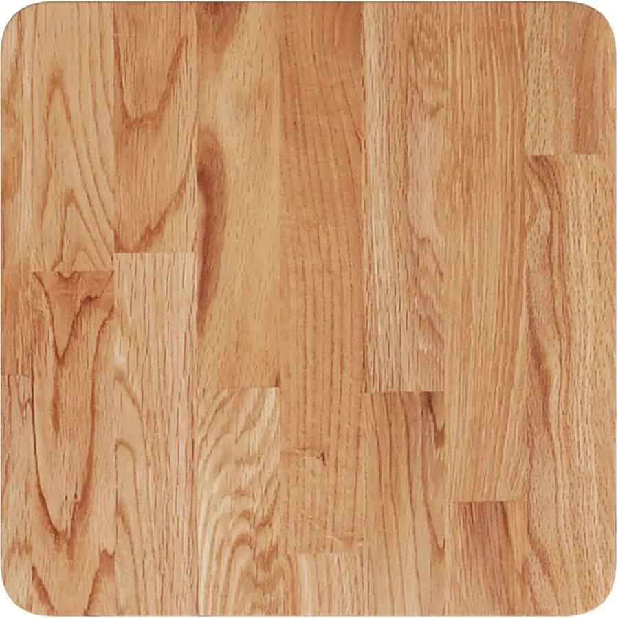 The Living Store Eikenhouten Tafelblad 40 x 40 x 4 cm Massief Eikenhout met Lakafwerking Eikenhouten Tafelblad Massief Hout Tafelblad Kopen Vintage Tafelblad Landelijke Stijl