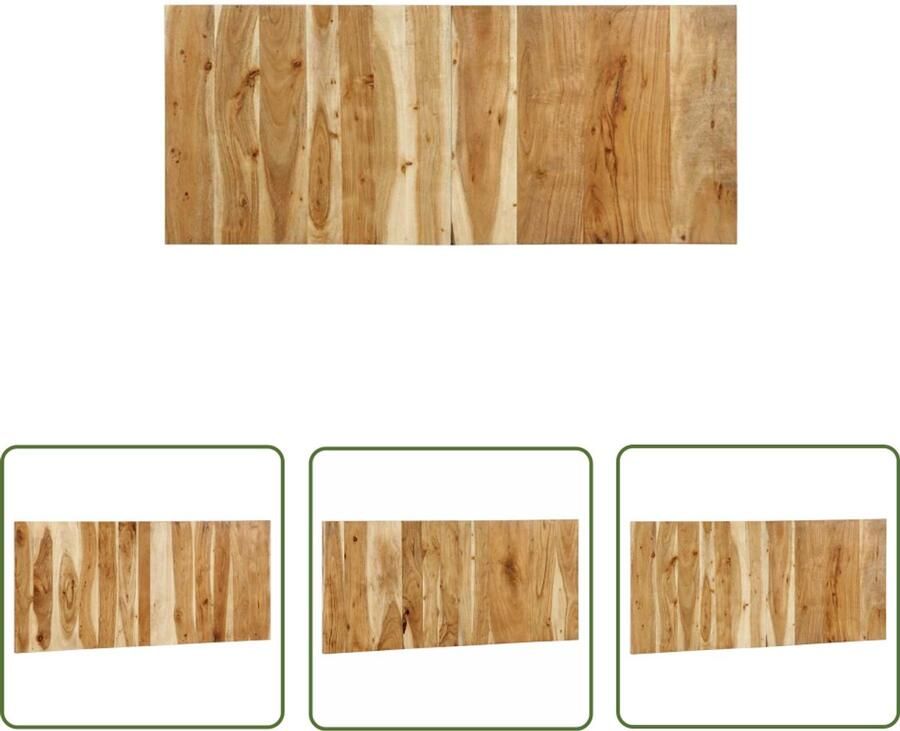 The Living Store Hoofdbord 120 cm massief acaciahout Hoofdbord Massief Hout Acaciahout Industrieel Design Bedroom Decoratie