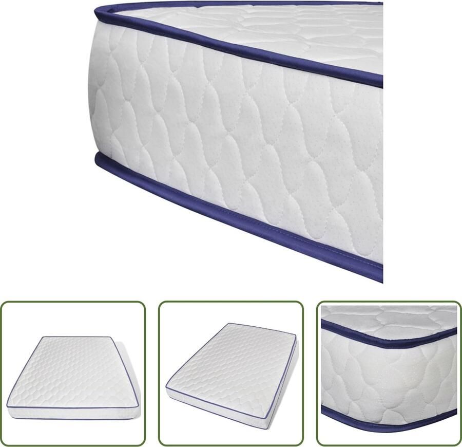 The Living Store Traagschuim Matras 140 x 200 cm 17 cm dik Viscositeit Vermindert pijn 5 lagen Traagschuim Matras 140x200 Matras 17cm Traagschuim Topper Anti-drukplek Matras